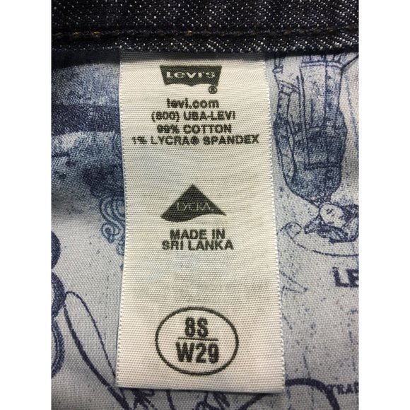 Levi's 522 Ultra Low Boot Jeans Stretch 8 Short X 29 - Picture 4 of 9